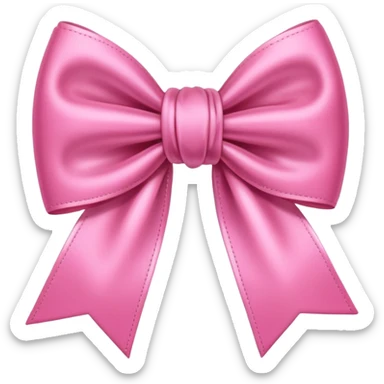 A cute pink bow emoji sticker