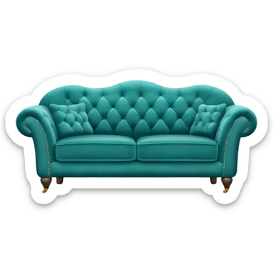 Teal couch sticker