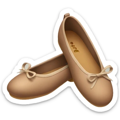 soft brown ballerina shoes sticker