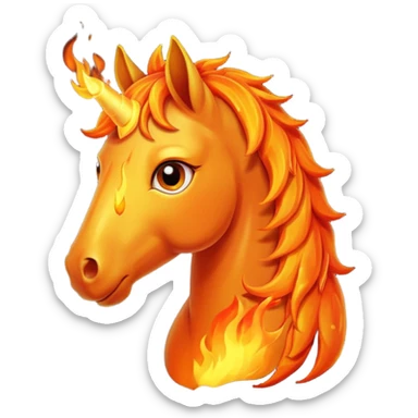Happy fire horse emoji sad fire horse emoji worried fire horse emoji sticker