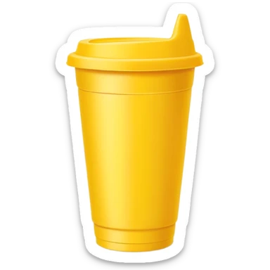 Yellow tumblr cup sticker