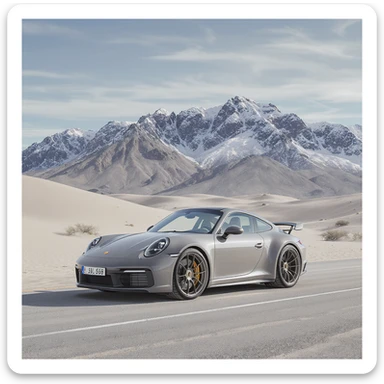 A modern desert mountain, wallpaper, modern, porsche 911 sticker