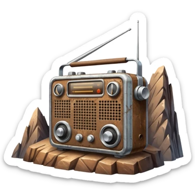 radio sopra una montagna sticker