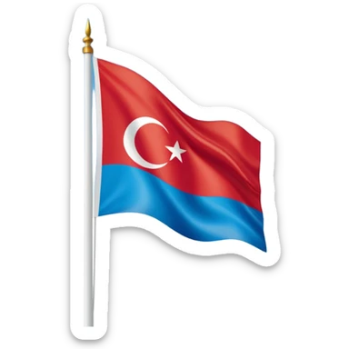 Doğu Türkistan Bayrağı+Türk Bayrağı+Azerbaycan Bayrağı sticker
