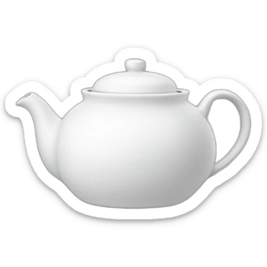 white teapot sticker