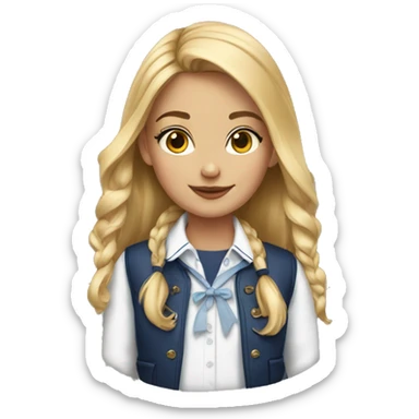 Preppy girl sticker