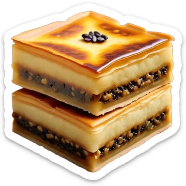 martabak manis-cinematic-realistic-martabak manis-dish-emoji,-depicted-as-a-single,-square-slice-of-sweet,-thick-martabak manis-with-a-rich,-indulgent-filling,-rendered-with-detailed-textures-and-vibrant,-appetizing-lighting sticker