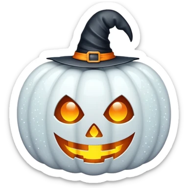 white sparkly halloween object, remove background sticker
