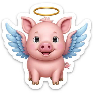 Flying pig sticker