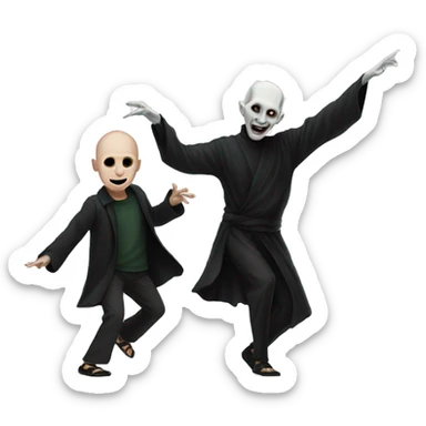 Voldemort and Harry dancing sticker