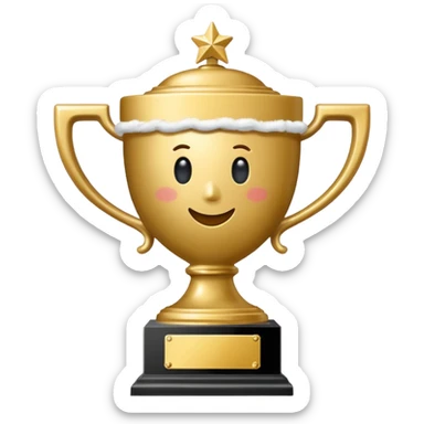 2ndd runner up trophy for a winter holiday themed contest sticker