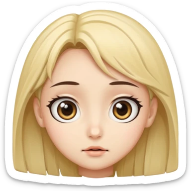 anime faces with big eyes sticker