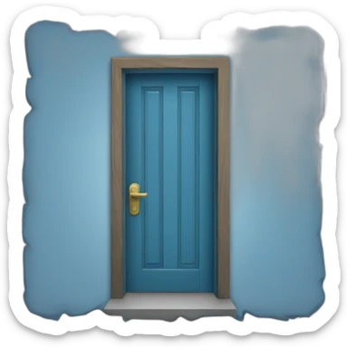 Blue door-badge sticker