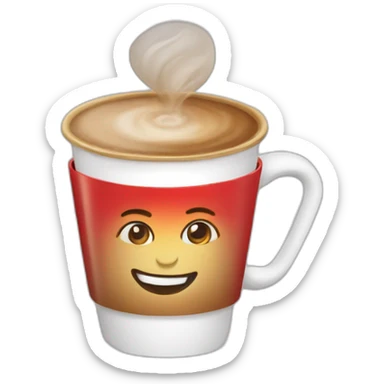 sello rojo brand coffee sticker