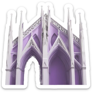 Purple duomo in Milan  sticker