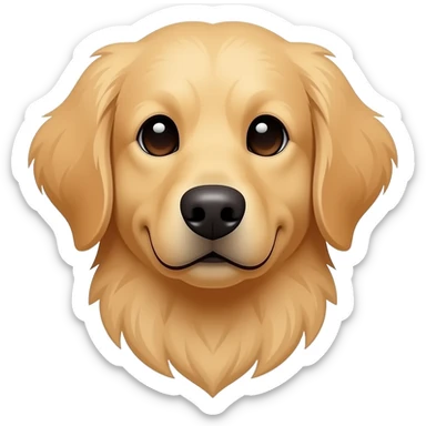 golden retriever head and neck sticker