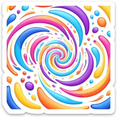psychedelic pattern sticker