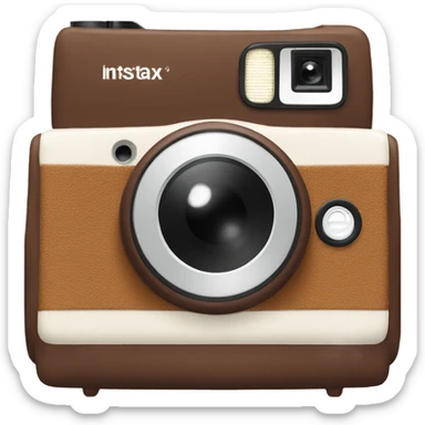 Brown instax camera sticker