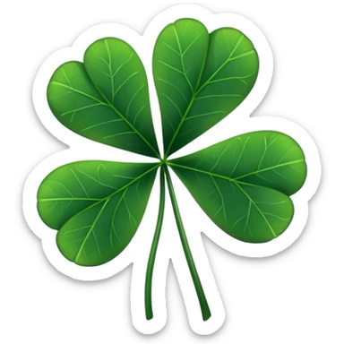 Five leaf clover make the leaf black  sticker