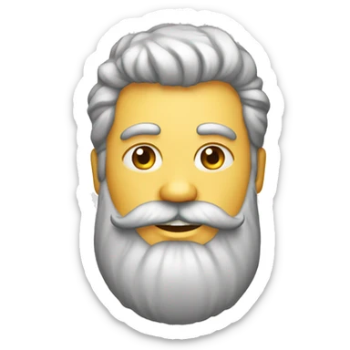 homme grosse barbe sticker