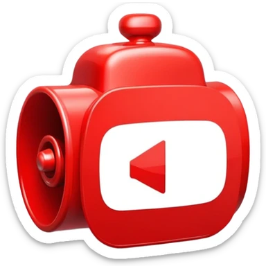 Red YouTube subscribe button with bell icon sticker