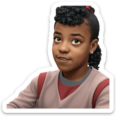 boy with black hair and earrings sticker