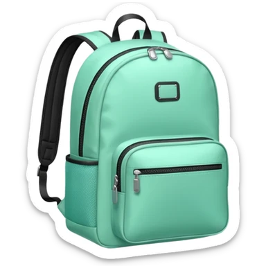 mint color backpack sticker