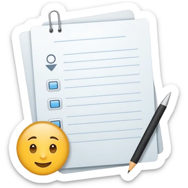 test completion sheet sticker