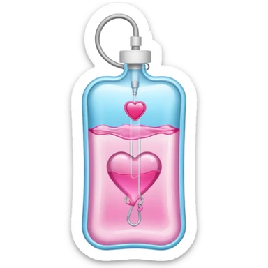 IV bag that looks like Love Island (the television show) sticker