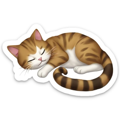 cat sleeping on a muslim prayer mat pretty sticker