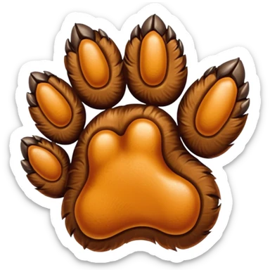 Dogs foot emoji sticker