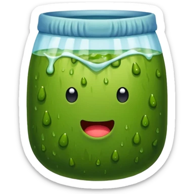 A pickle with underwear on sticker