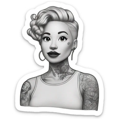 tattoo artist in process to make a tattoo sticker