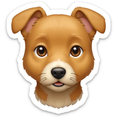 Tan terrier mix sticker