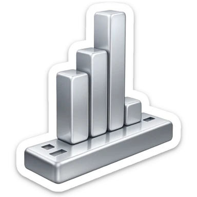 silver bar chart sticker