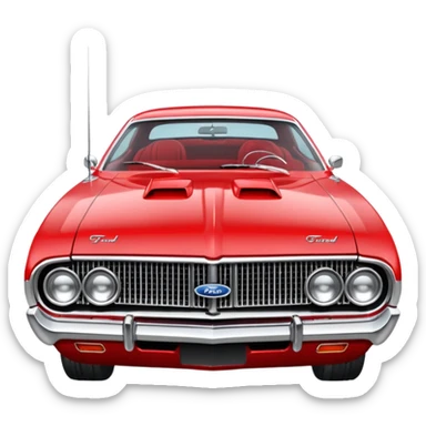 red ford torine from starsky and hutch sticker