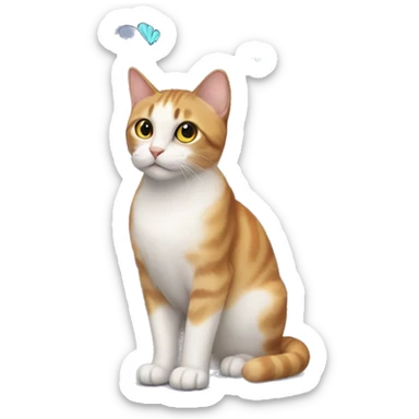 A cat with butterfly wings  sticker