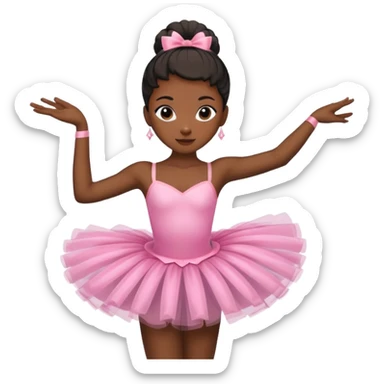 Black skin ballerina sticker