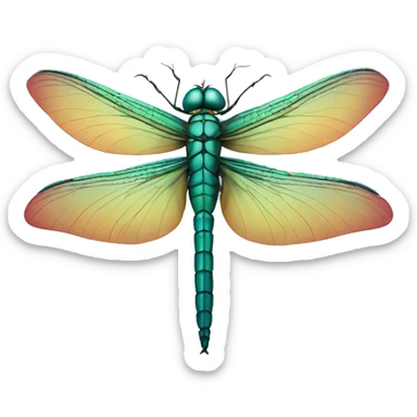 Dragonfly with crown sticker