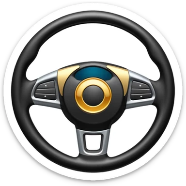 Create a emoji of car steering sticker