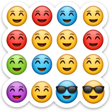 several emoticons related to rock music sticker