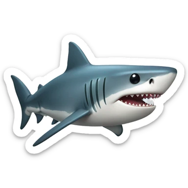 shark with small ribbon sticker