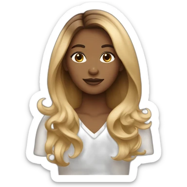 ombré blond/brown hair woman sticker