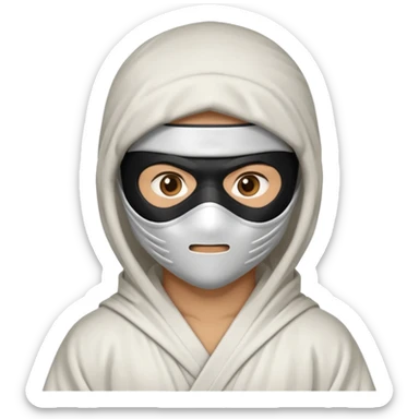 All white ninja with robe and light brown skin color sticker