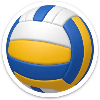 Pelota de voleibol azul amarillo y blanco  sticker