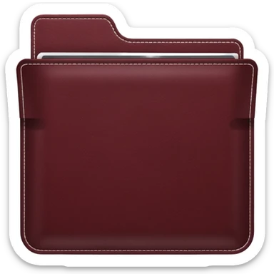 create a dark maroon folder emoji sticker