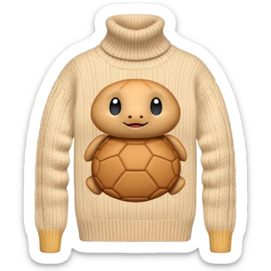 beije turtleneck sweater sticker