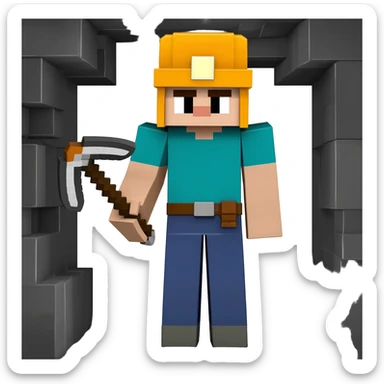 Minecraft mining sticker