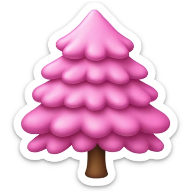 Pink cristmas tree sticker
