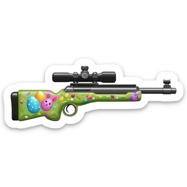 easter theme sniper rifle sticker